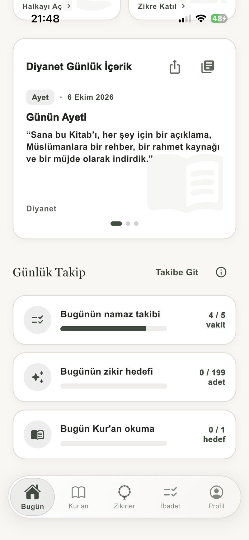 Dua Halkası & Günün Ayeti