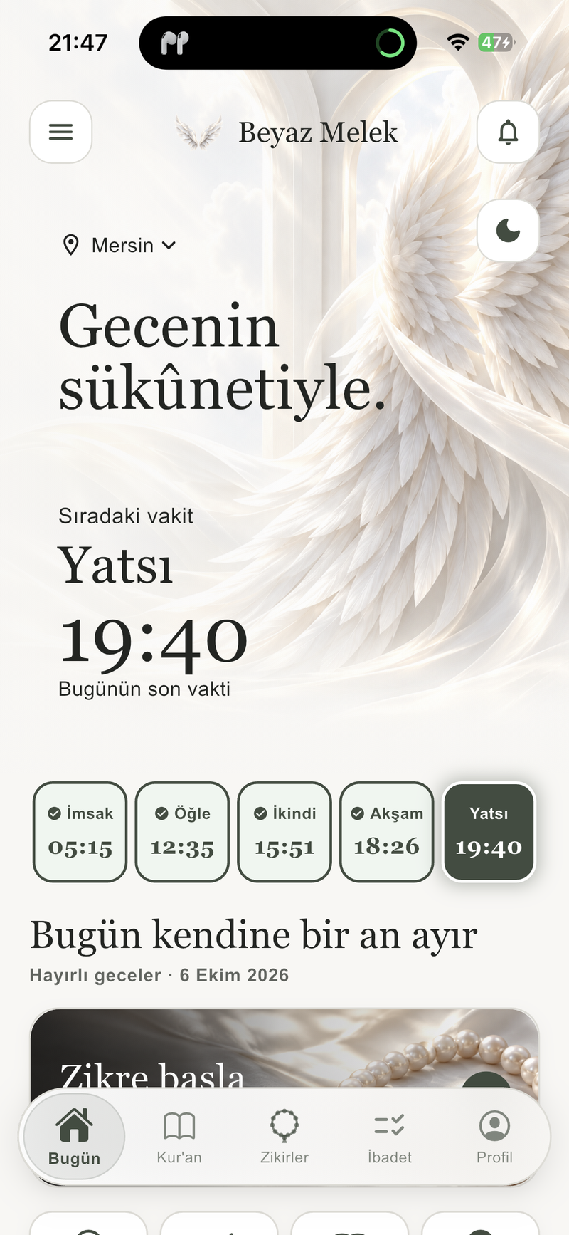 Beyaz Melek Gerçek iPhone Ekranı