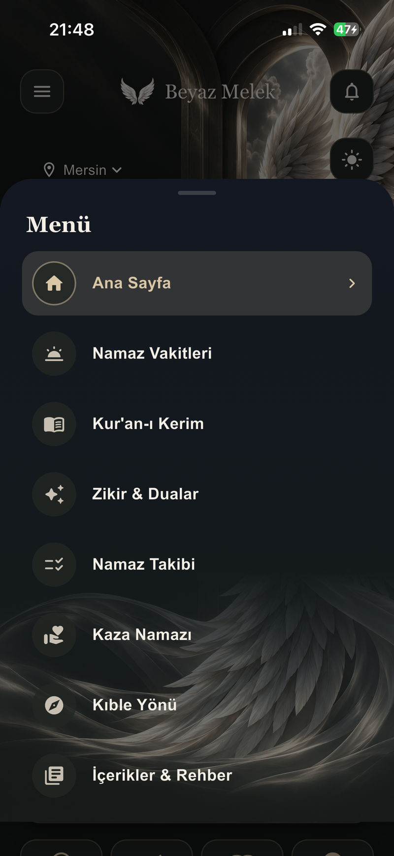 Yan Gezinme Menüsü (Gece)