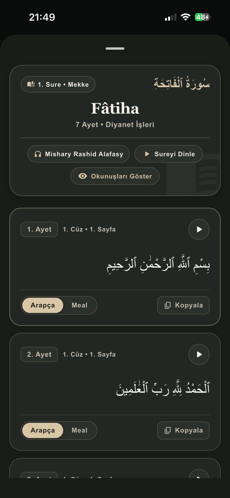 Sure Tilaveti (Gece)